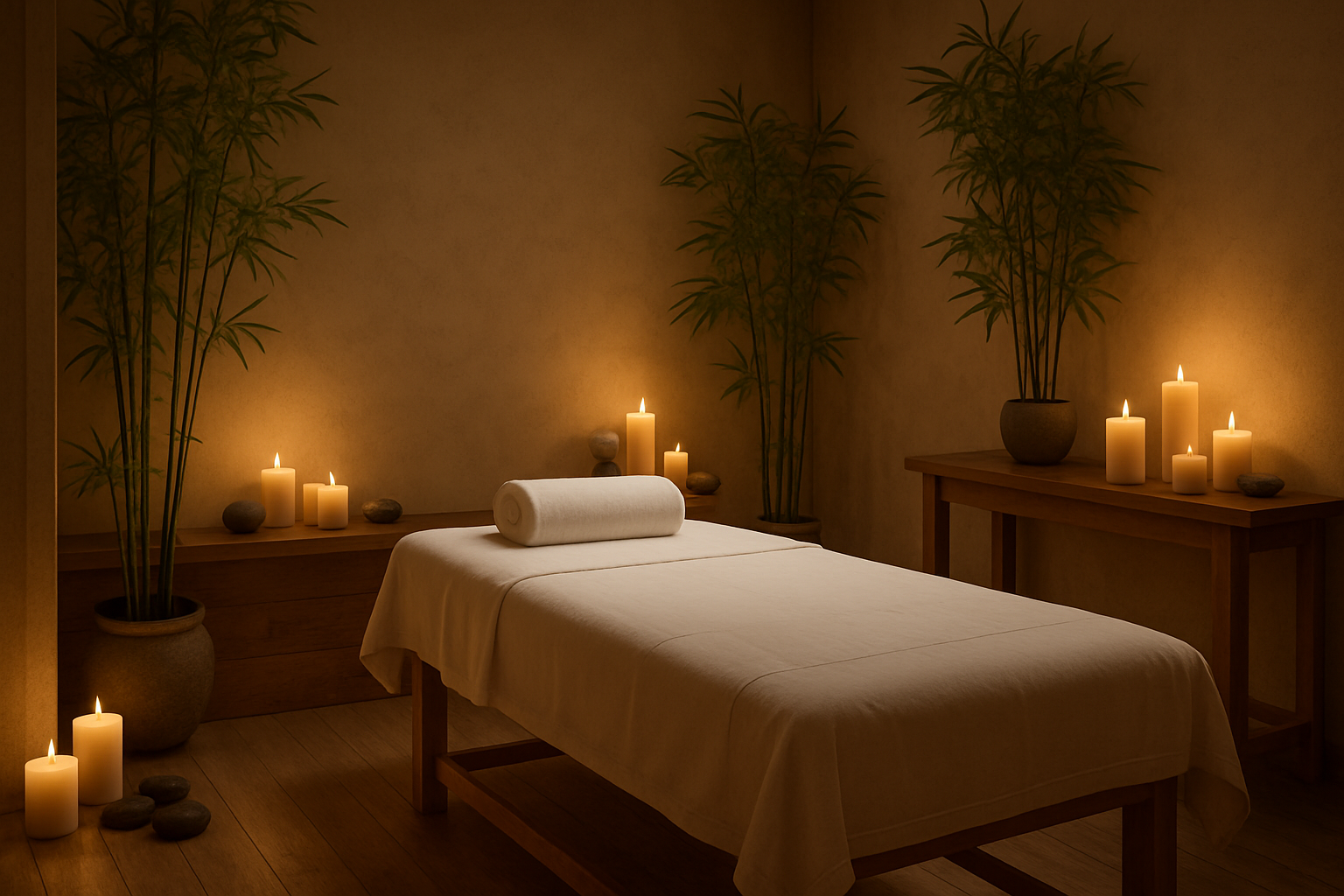 A serene spa room